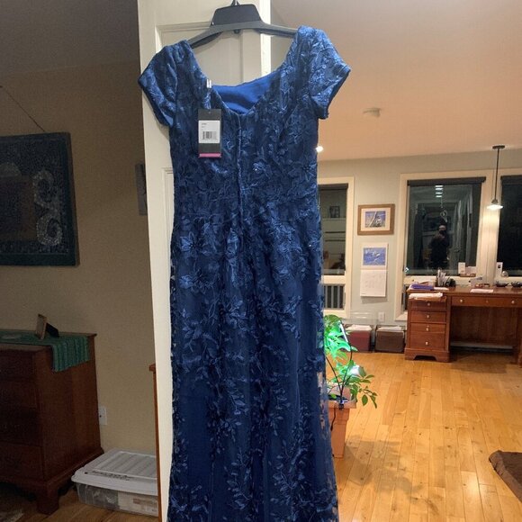 NWT La Femme 27842 Evening Dress Blue Size 2 - Picture 5 of 7